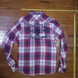 Scotch & Soda Red and White Plaid Shirt